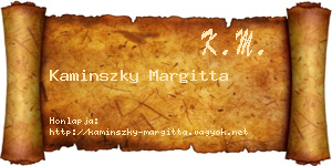 Kaminszky Margitta névjegykártya